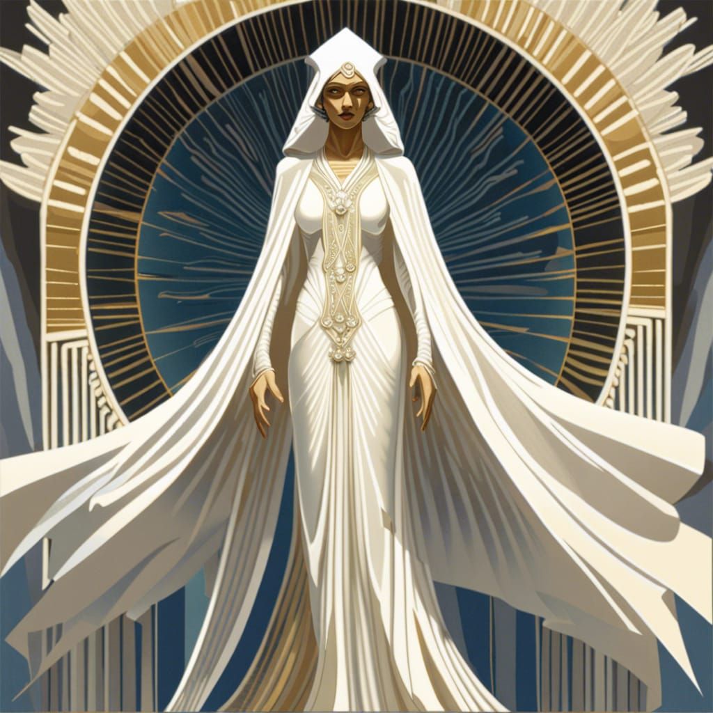 Art Deco Bride with Psionic Energy Auras