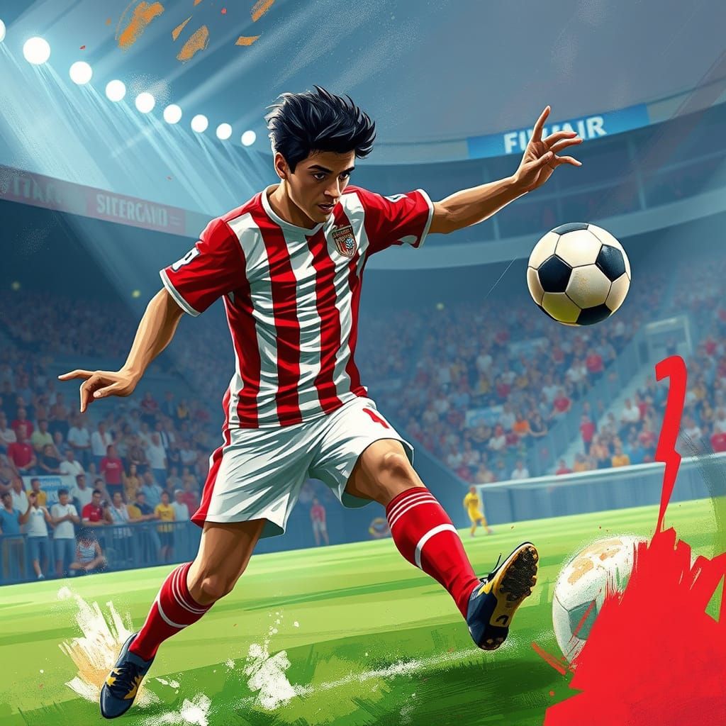 Ignacio: Soccer Star in Digital Art Style