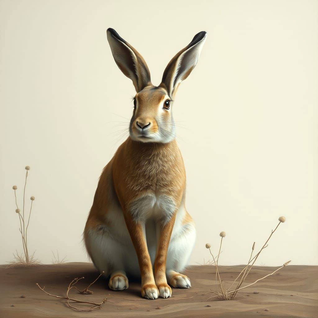 Hare portrait