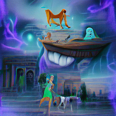 Scooby Doo and Cleopatra Ghost: Anime Art