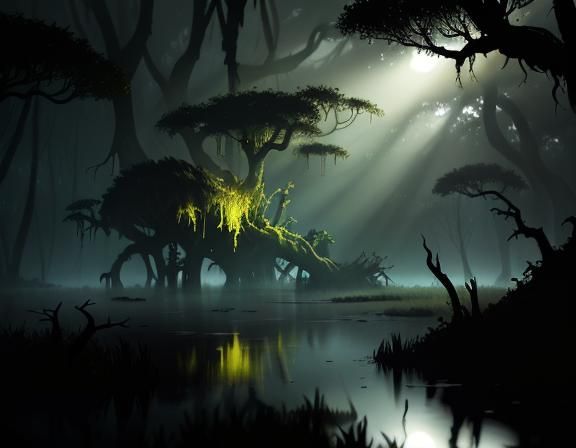 Bullywug in Misty Mangrove Swamp: 3D Game Art