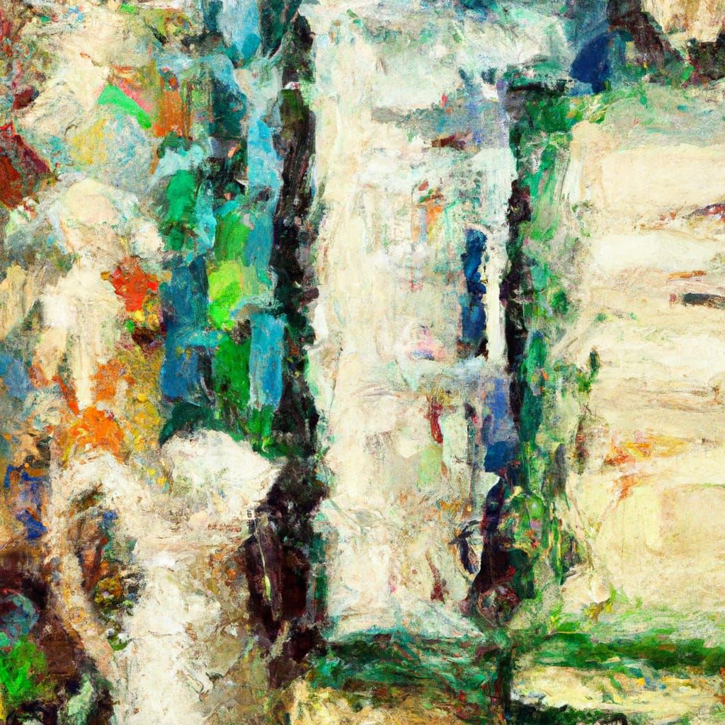 Neo-Impressionist Oil Painting of Unread Stories