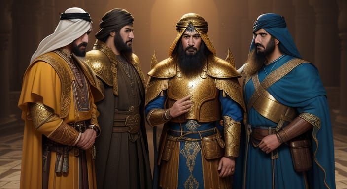 Brothers Bowing Before Yusuf in Ornate Setting