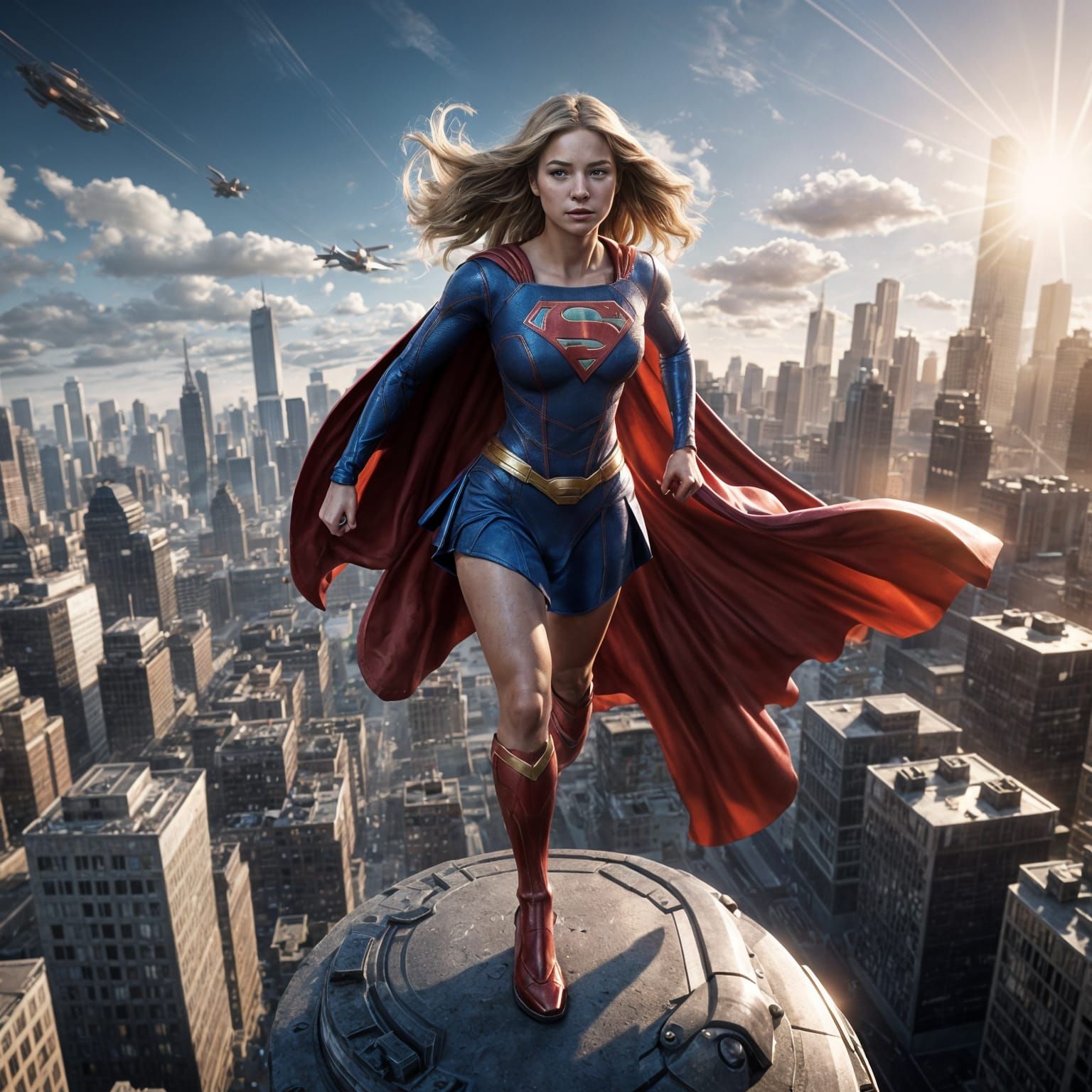 Rachel Green action figure as supergirl