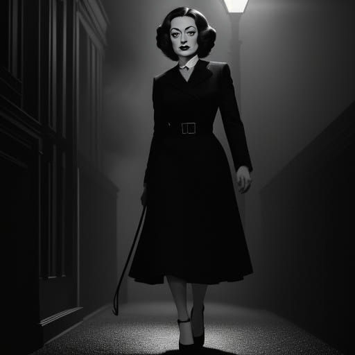 Alfred Hitchcock-Inspired Portrait of Joan Crawford