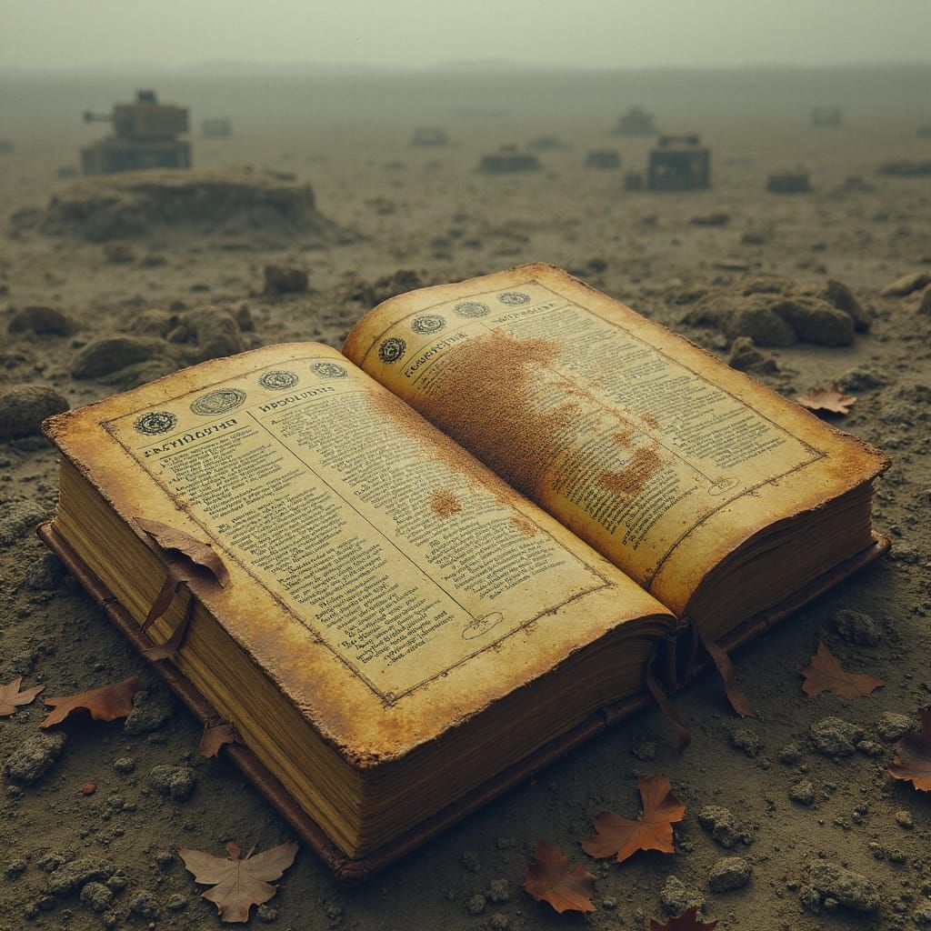 photo of abstract conceptual image of a massive ancient ency...