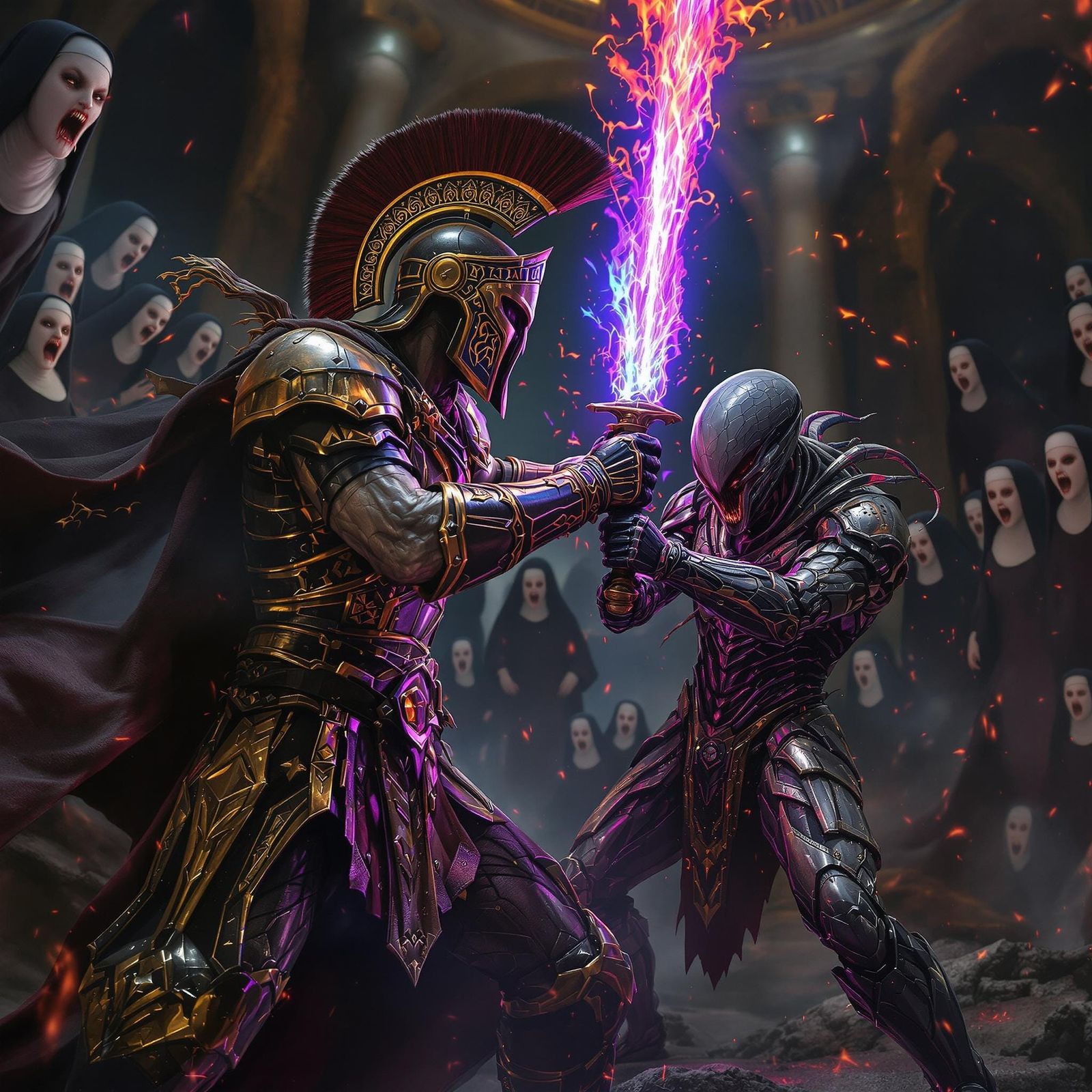 Spartan King Battles Alien Warlord in Sci-Fi Clash