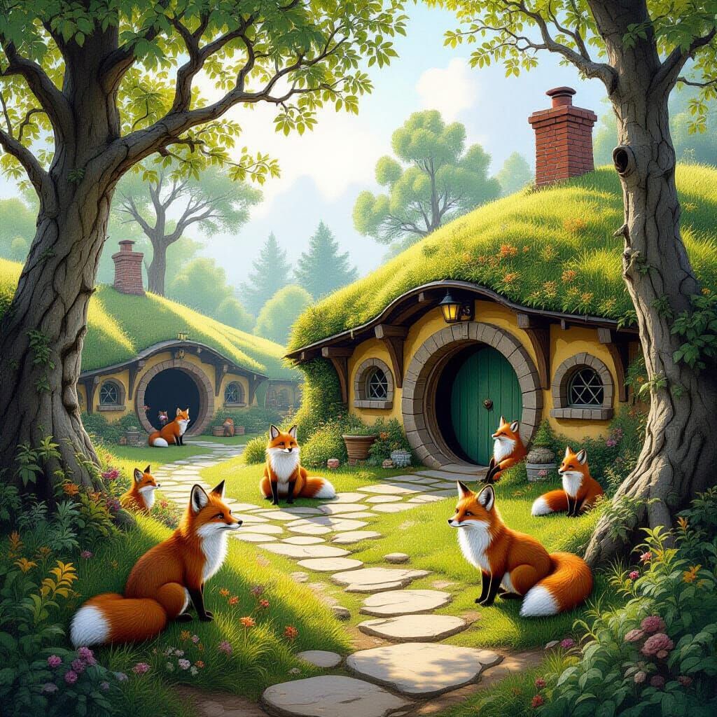 A foxkin village
