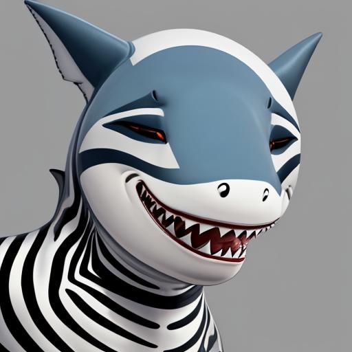 Anthropomorphic Zebra Shark Character