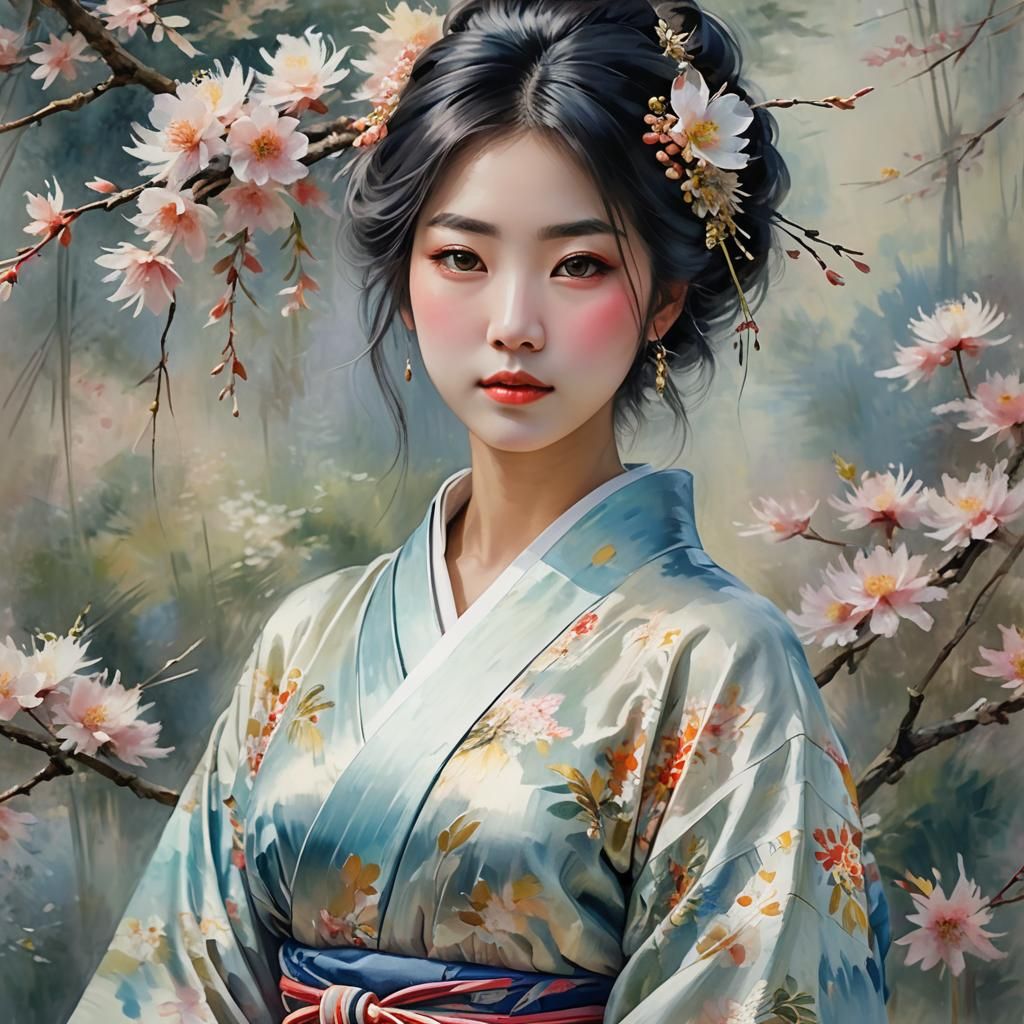 Artistic Image, A dreamlike, impressionistic portrait of a J...
