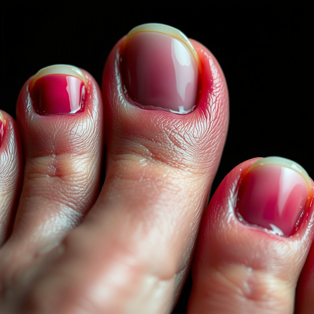 Watermelon Toenails: Hyperrealistic Digital Art