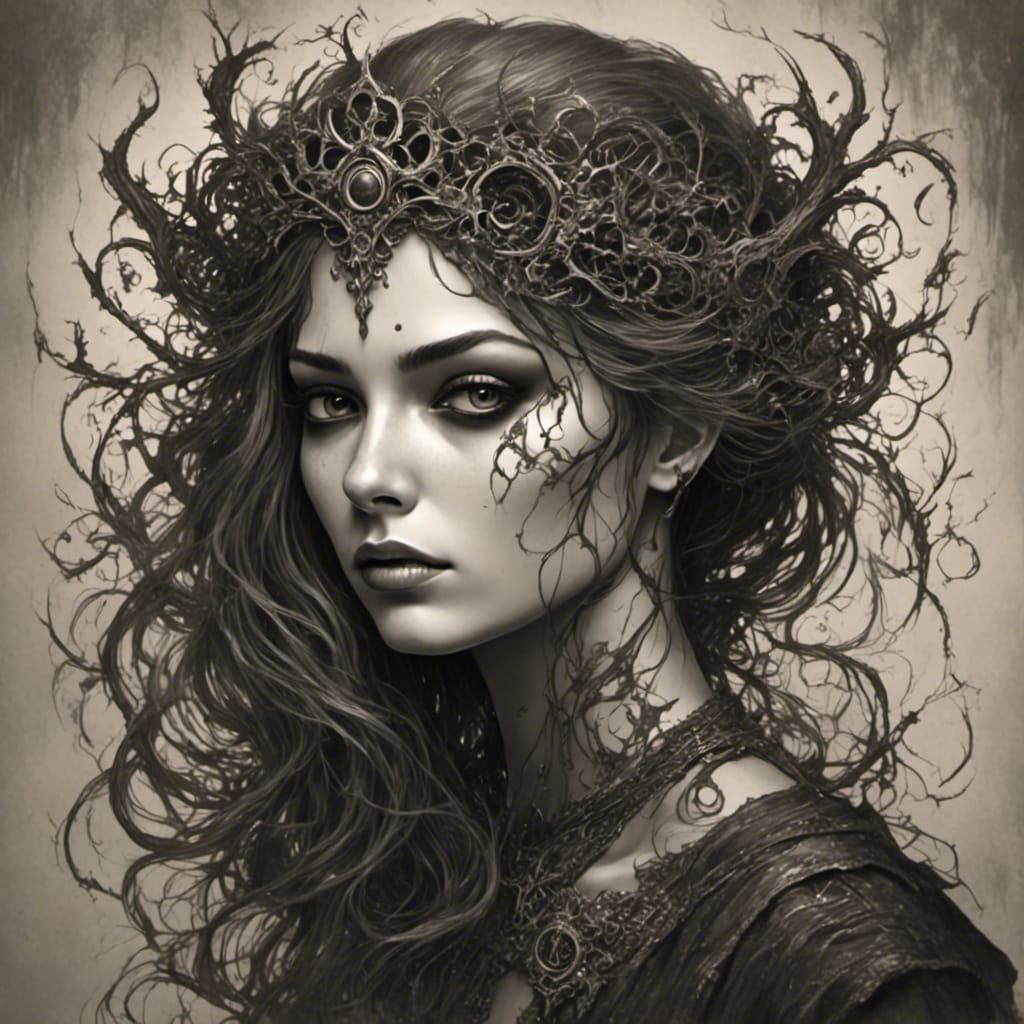 Detailed Sketch of Expressive Eyes