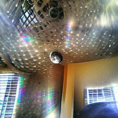 Shimmering Disco Ball Reflection