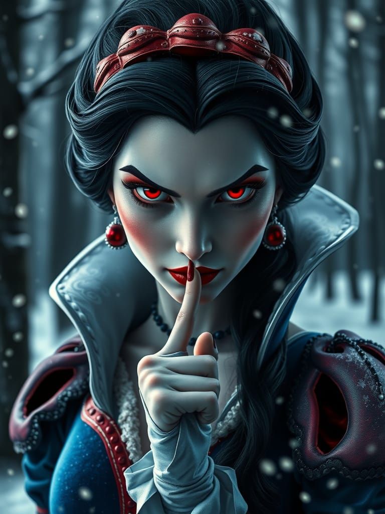 Evil Snow White in Moody Forest, Digital Matte Painting
