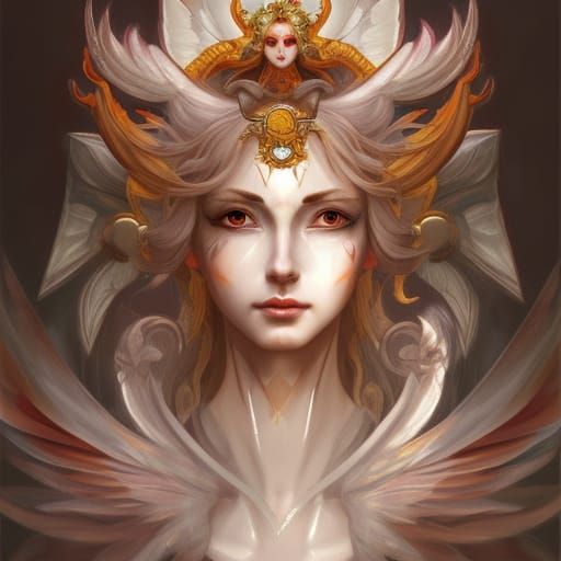 Angewomon and Lucemon Fusion: God Portrait