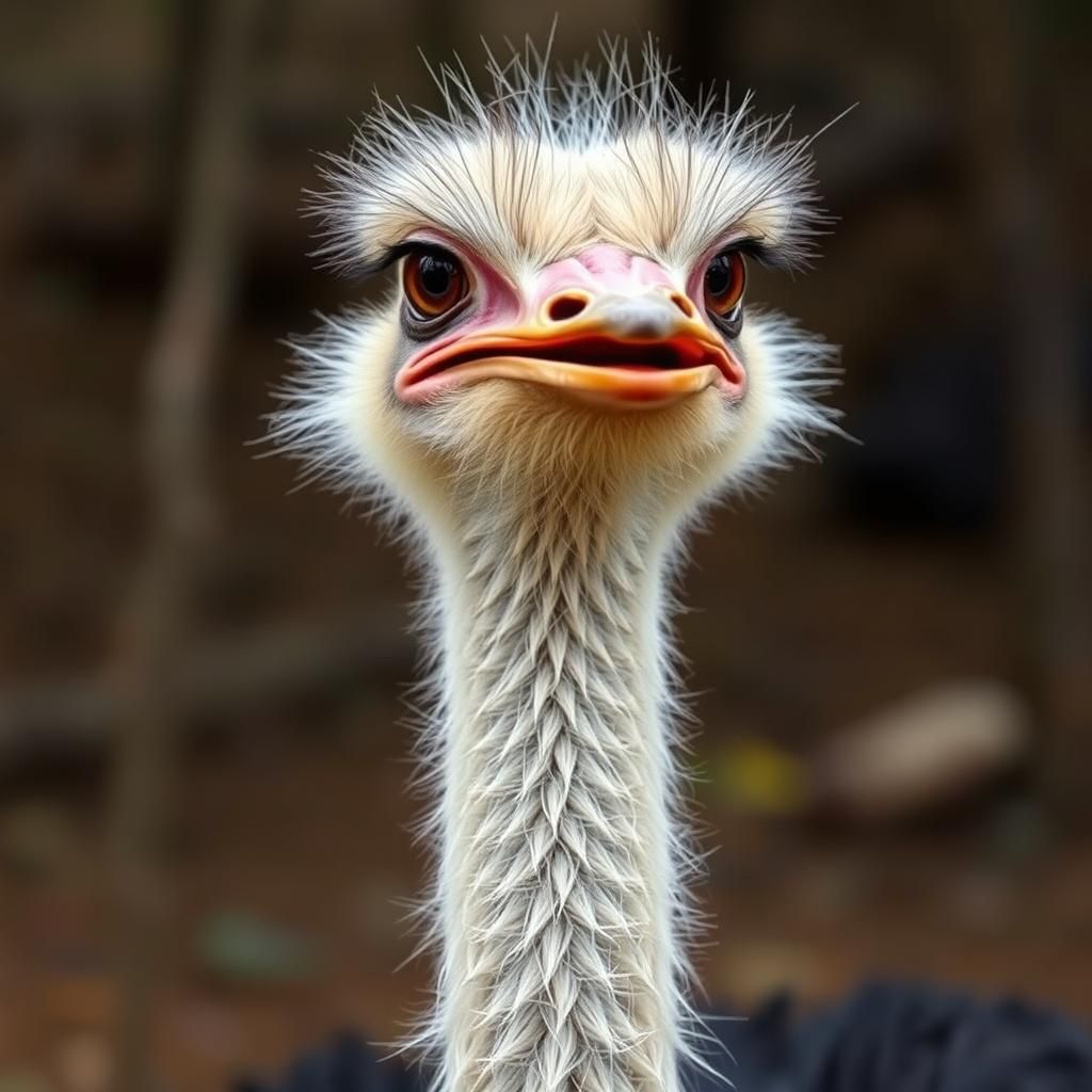 Nervous Ostrich Generated by AI