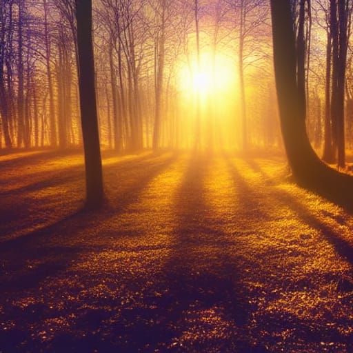 Mystical Moon Landscape in Enchanted Woods