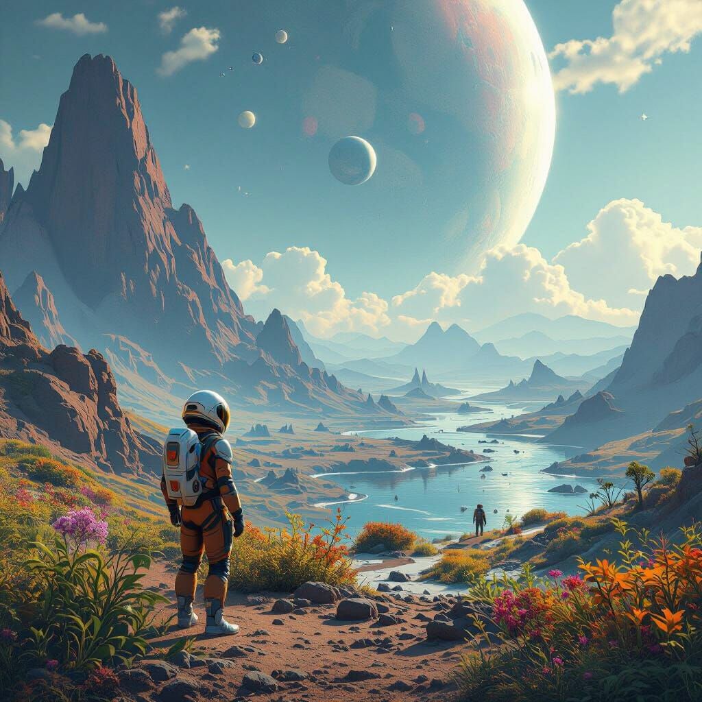 Hyperrealistic Alien Planet Exploration in 8k