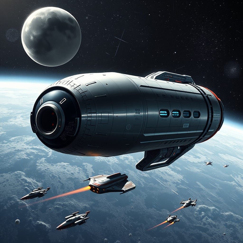 Cinematic Space Station in the Delta Quadrant