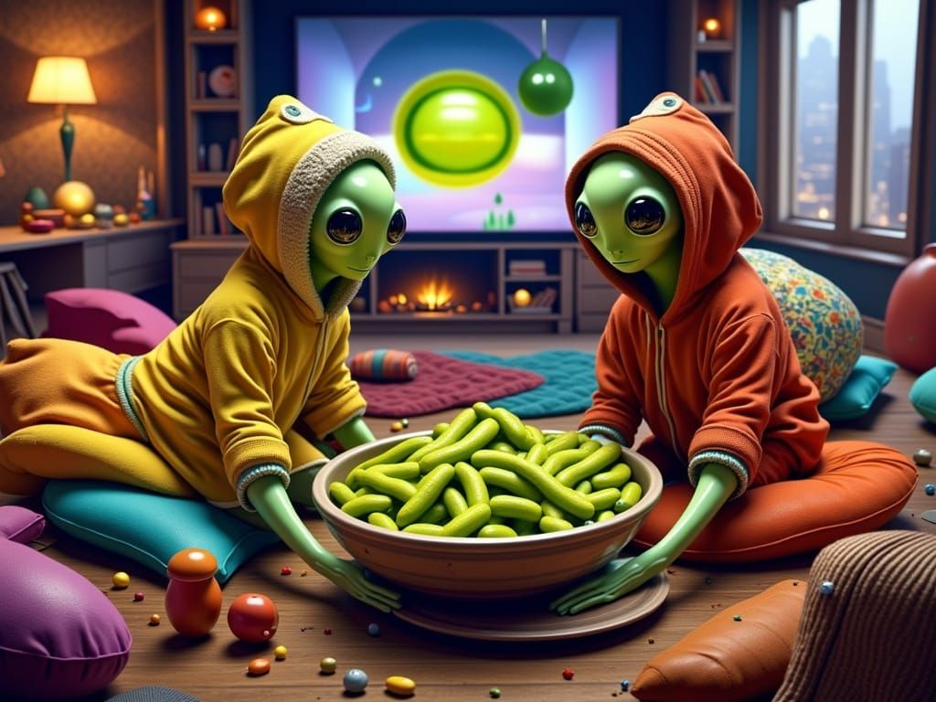Adorable Aliens Have a Sci-Fi Slumber Party