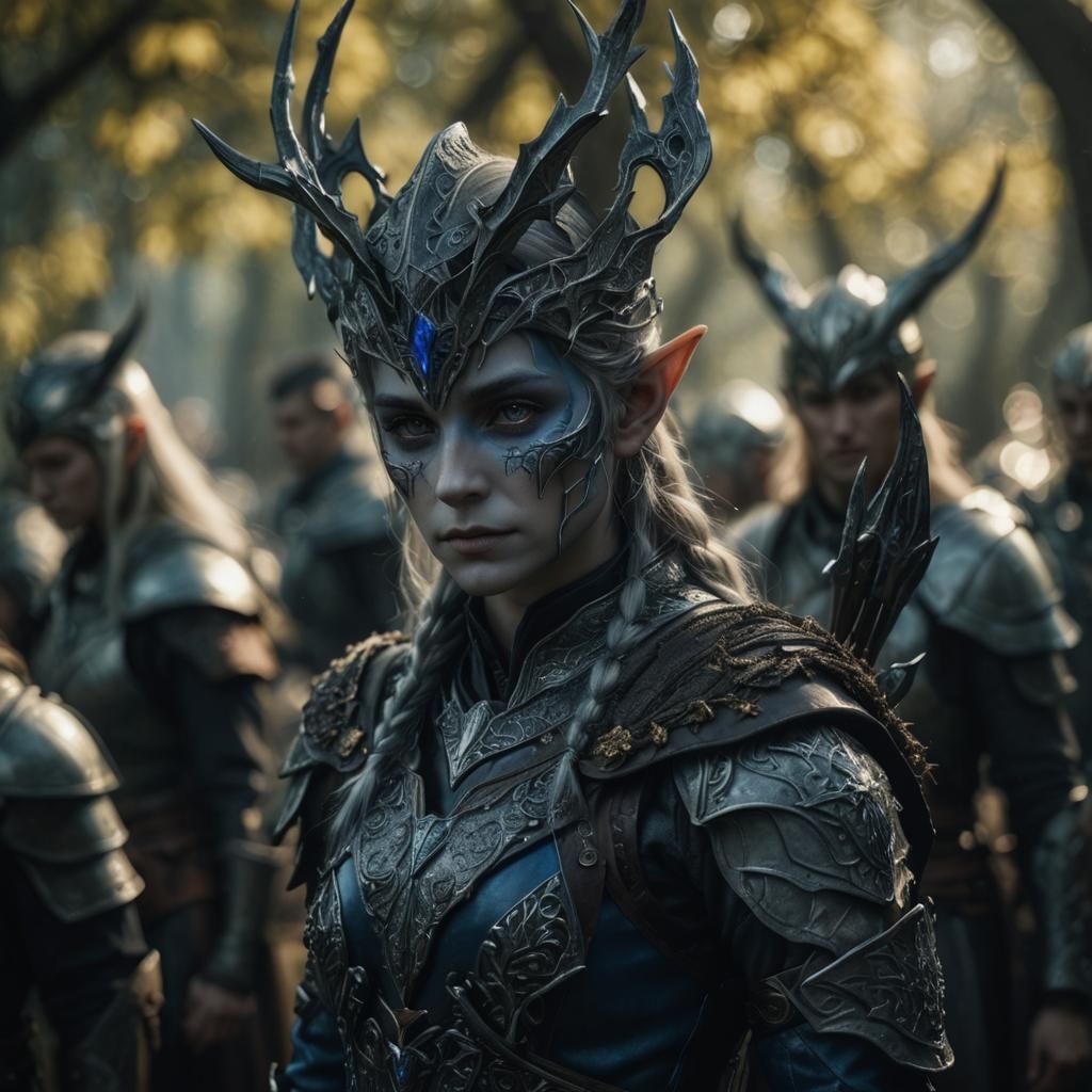 Elven Warrior Portrait in Leather Armor