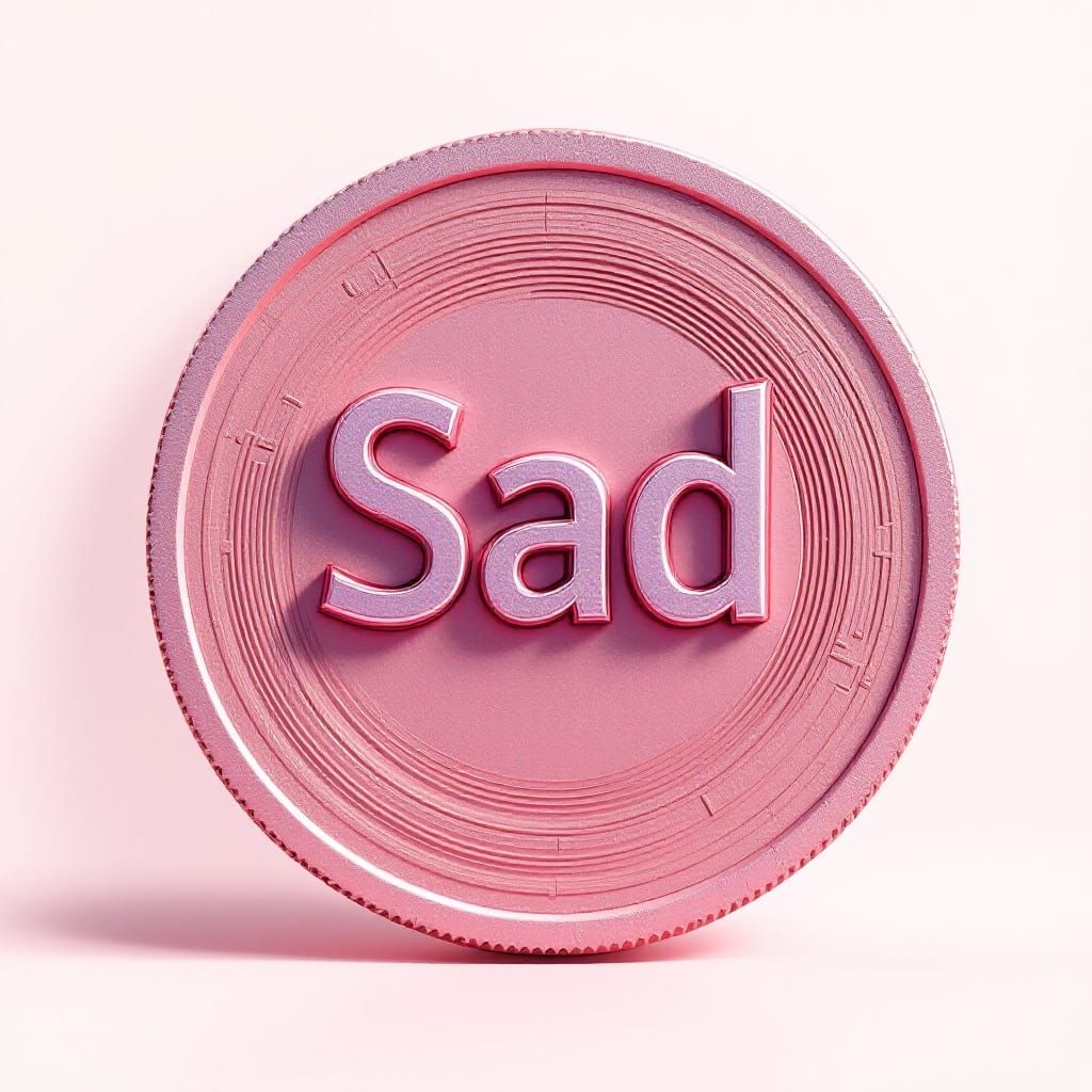 Hyper-Realistic Digital Coin in Pink Hued Metallic Finish