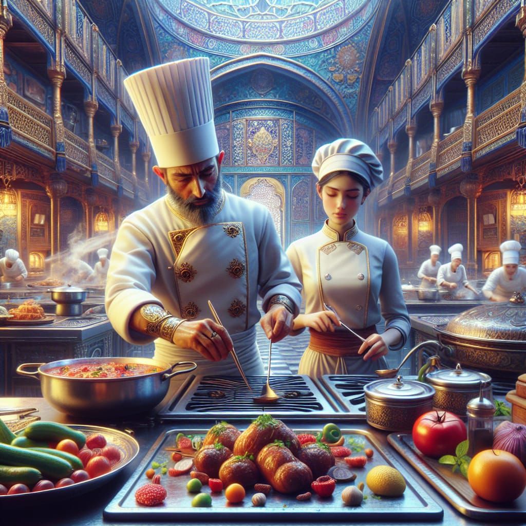 Master Chef and Apprentice in Fantasy Kitchen