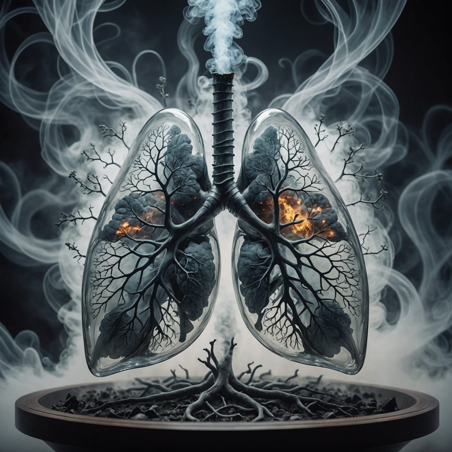 Crystal Lungs Amidst Synchronized Chaos