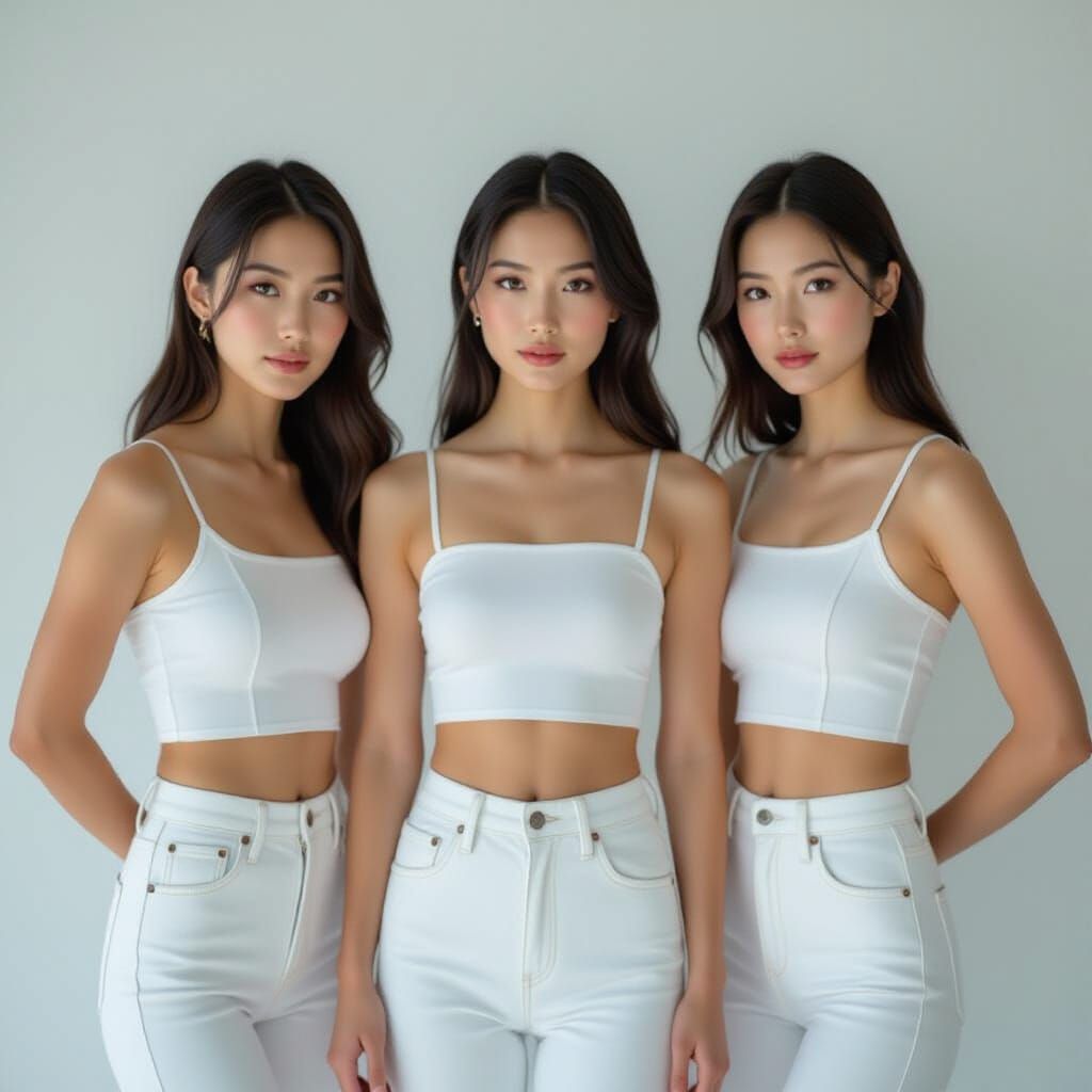 Hyperrealistic Portrait of Women in Detailed Fashion