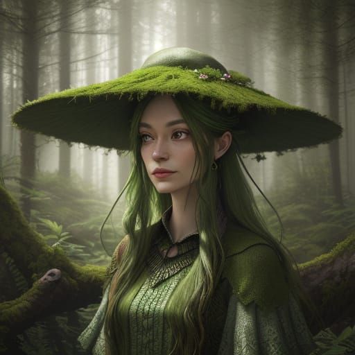 Enchanted Forest Hat of Twigs and Moss