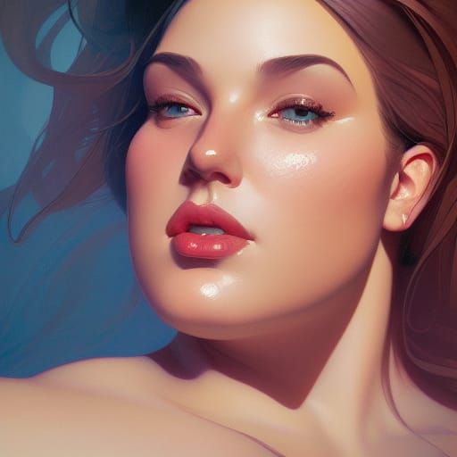 Detailed Portrait of Plus Sized Woman