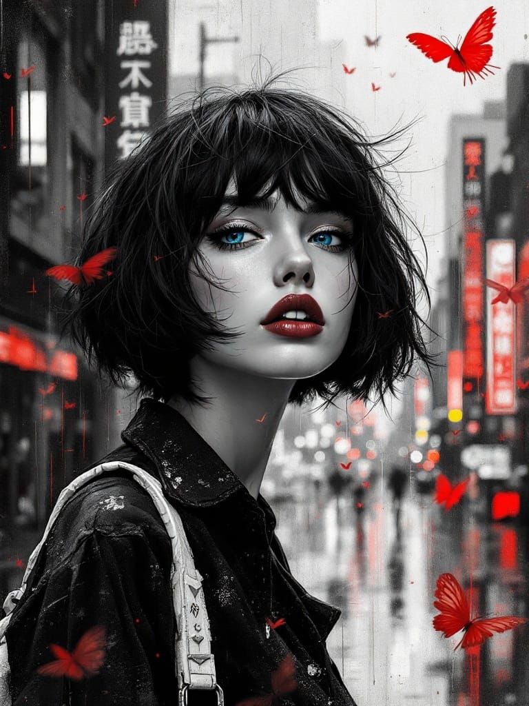 Distorted Elegance in Monochrome