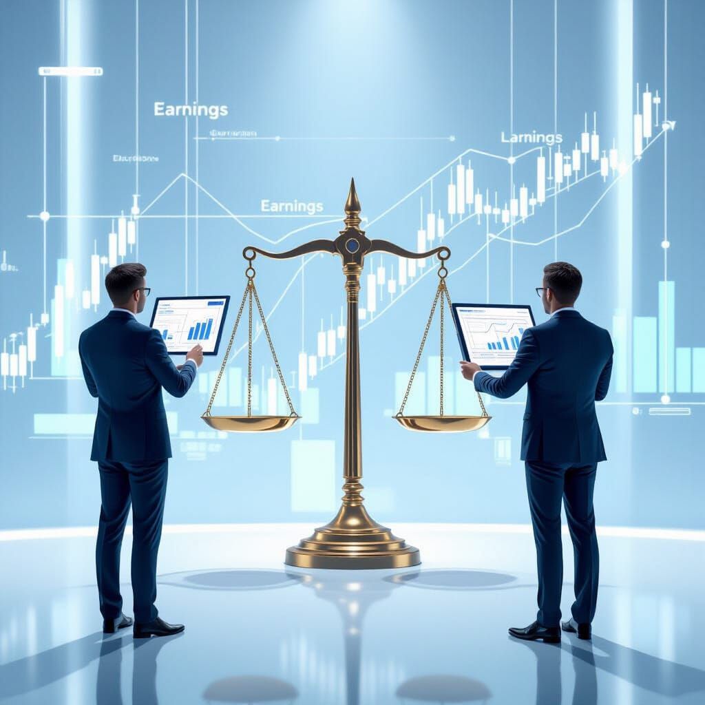 PE Ratio Concept in a Futuristic Financial Design