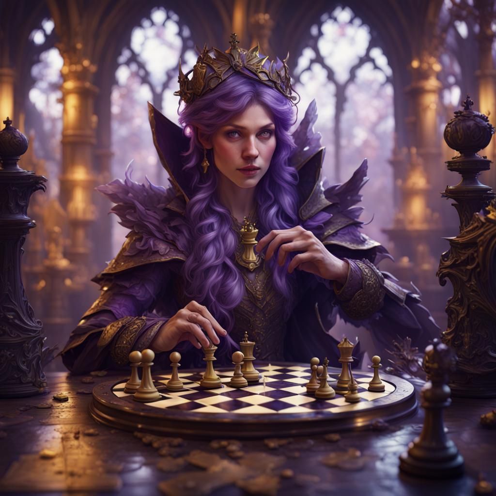 Fairy Chessmaster in Dark Fantasy Style