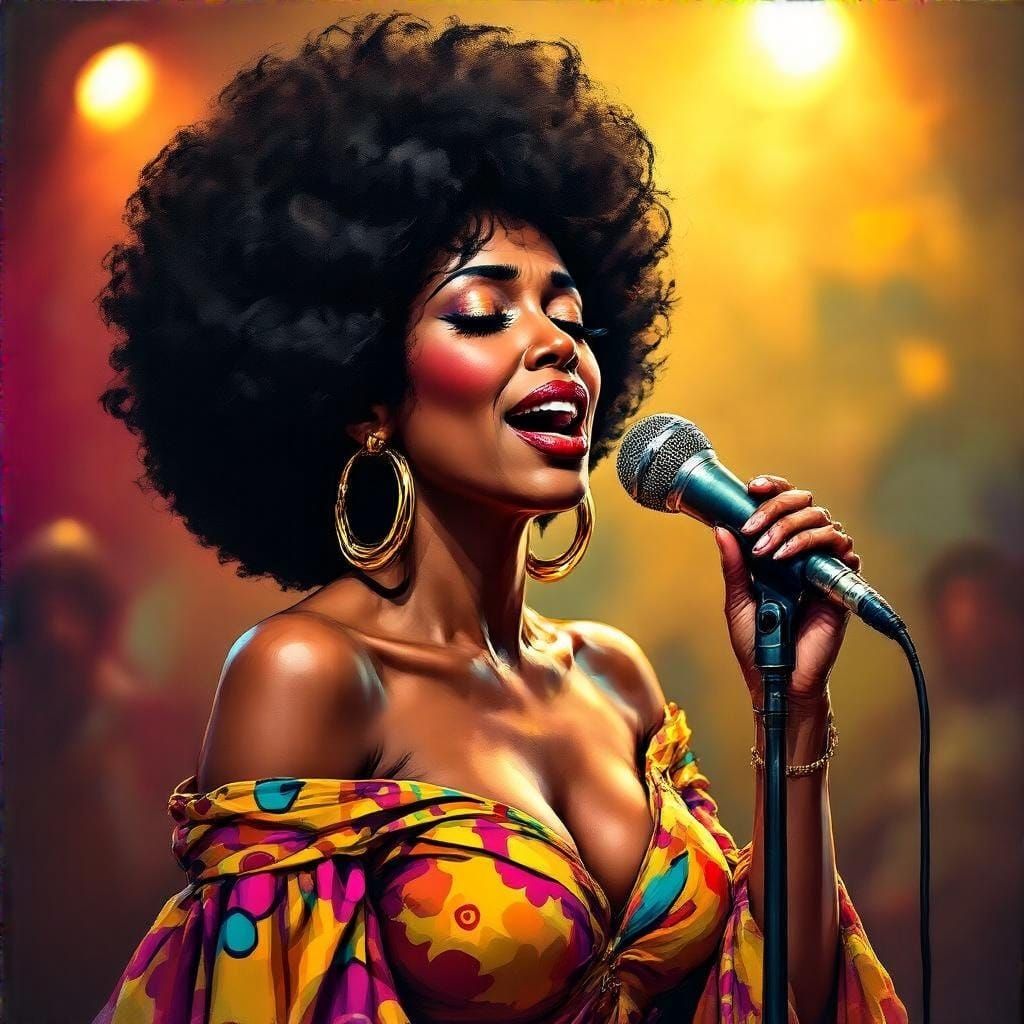 Soulful Harlem Queen in Vibrant Afrocentric Style