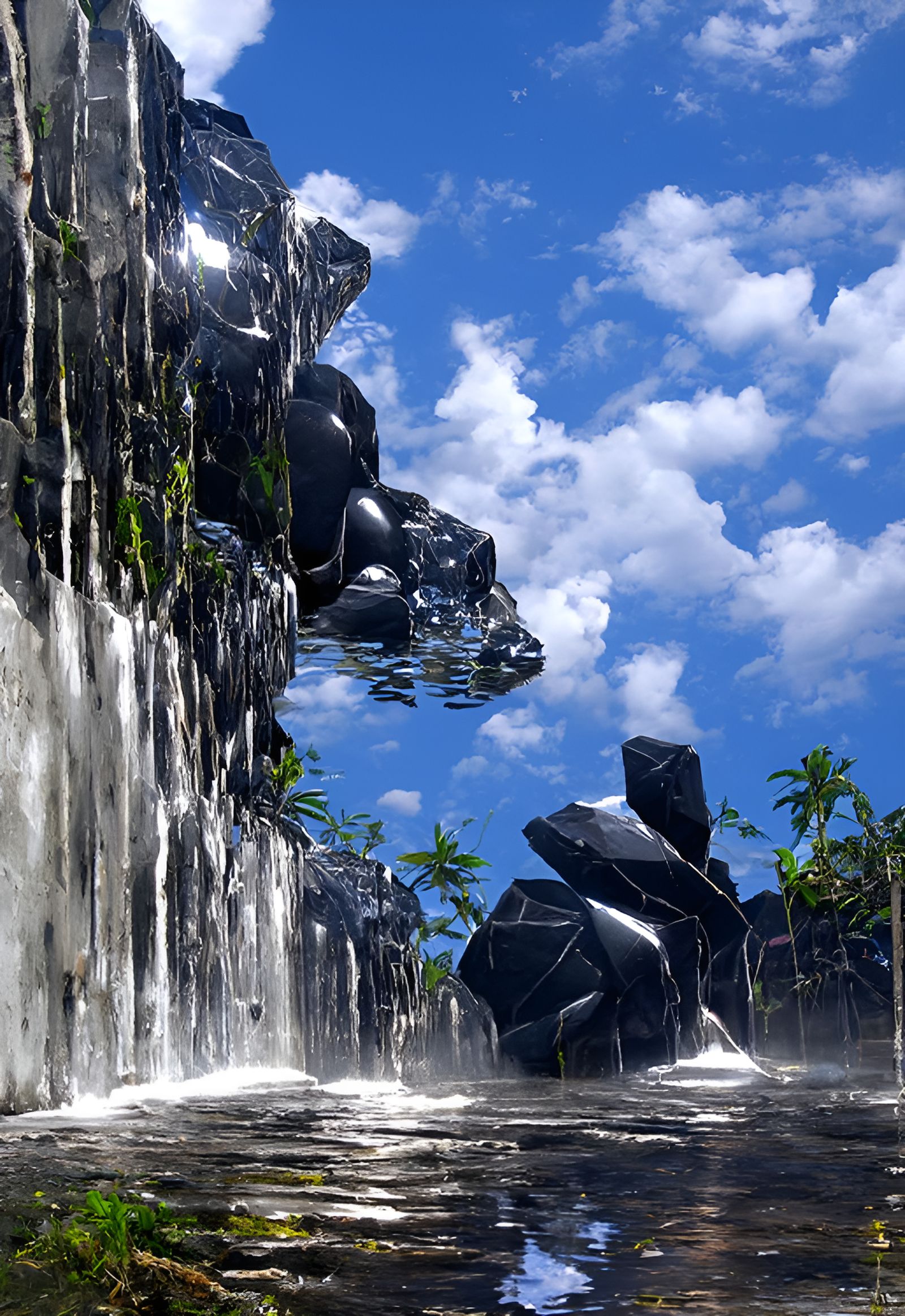 Fantasy Jungle Landscape with Divine Light, Unreal Engine