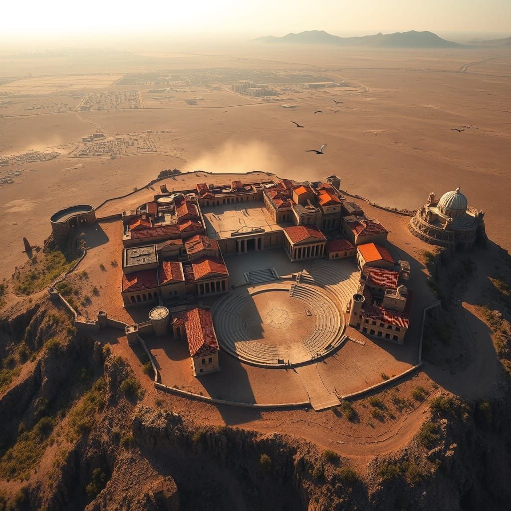 Ancient Shahba, Syria: Photorealistic Drone View