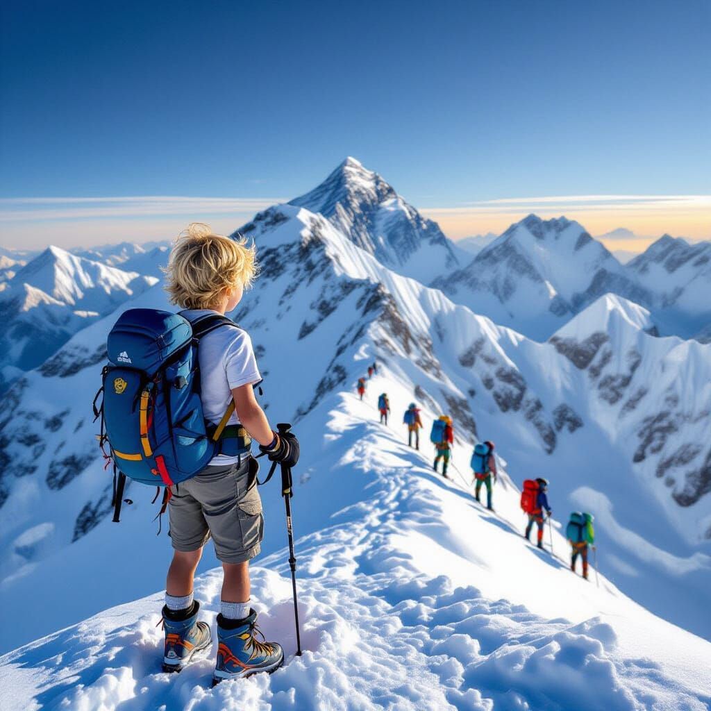 Boy Triumphs on Mount Everest Summit
