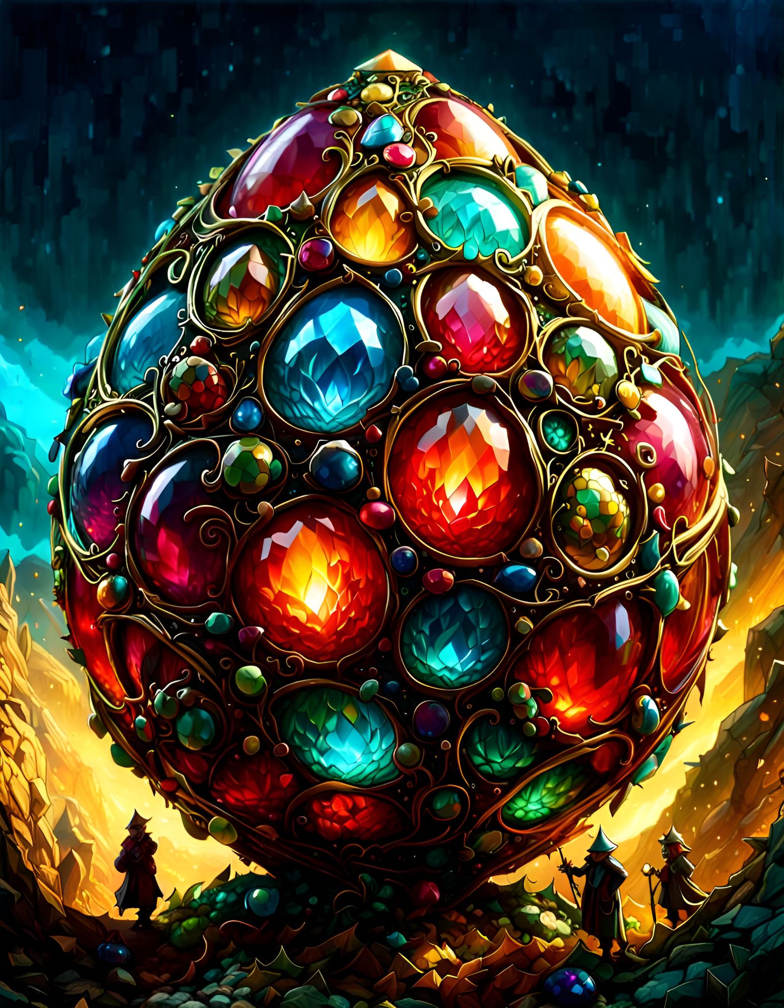 Glowing Diamond Reveals Jewel Dragon Eggs