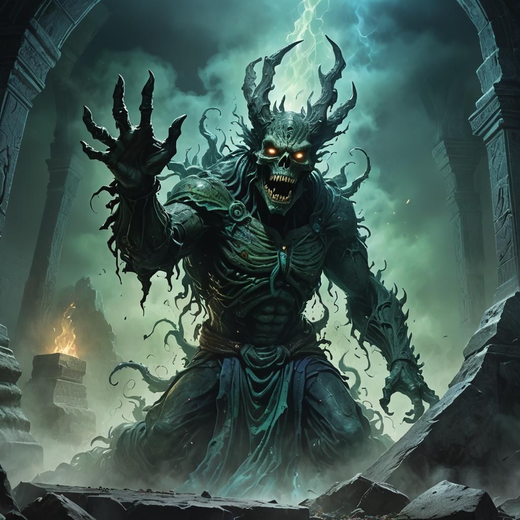 Monster rising from the grave