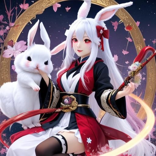 Crimson Trickster with Yuki Onna and Rabbit