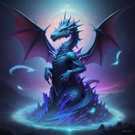 Holographic Cosmic Dragons and Princesses in Astral Art