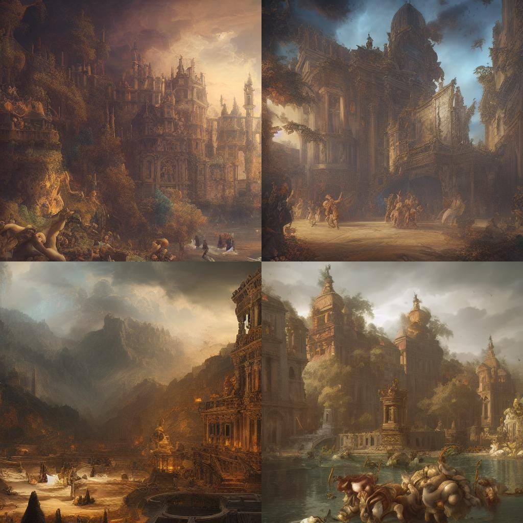 Detailed Baroque Style Fantasy Concept Art