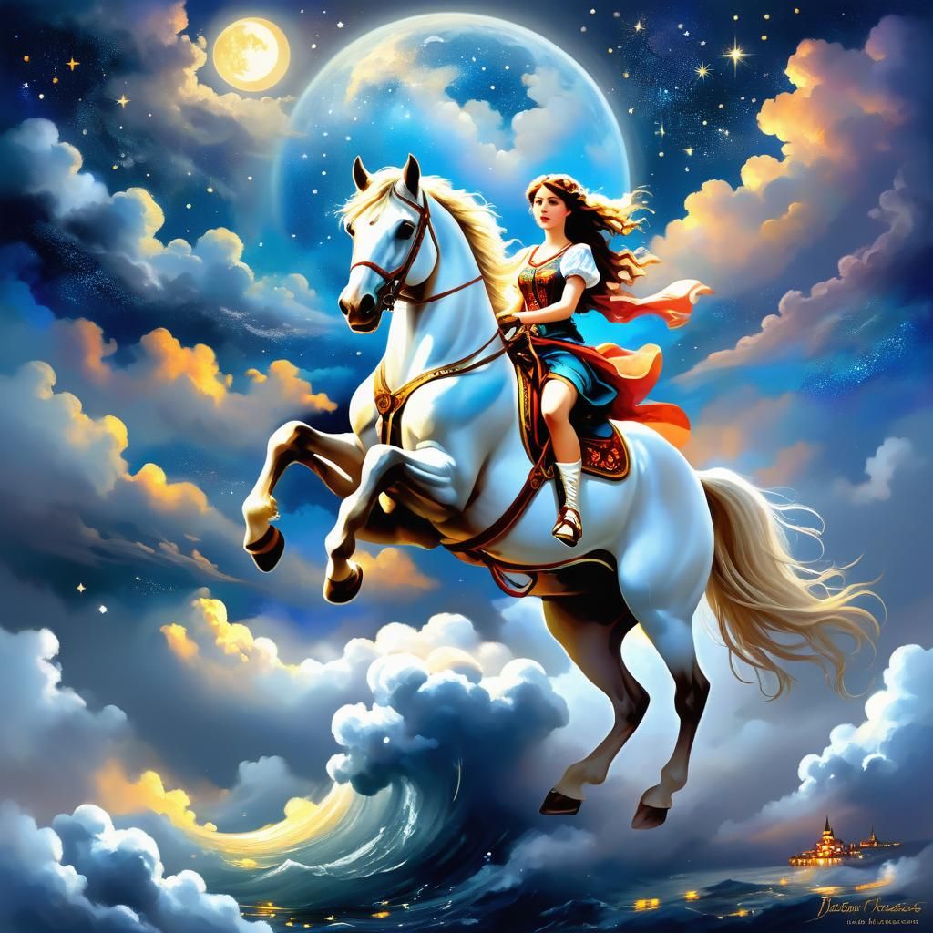 Epona Rides Across the Starry Sky