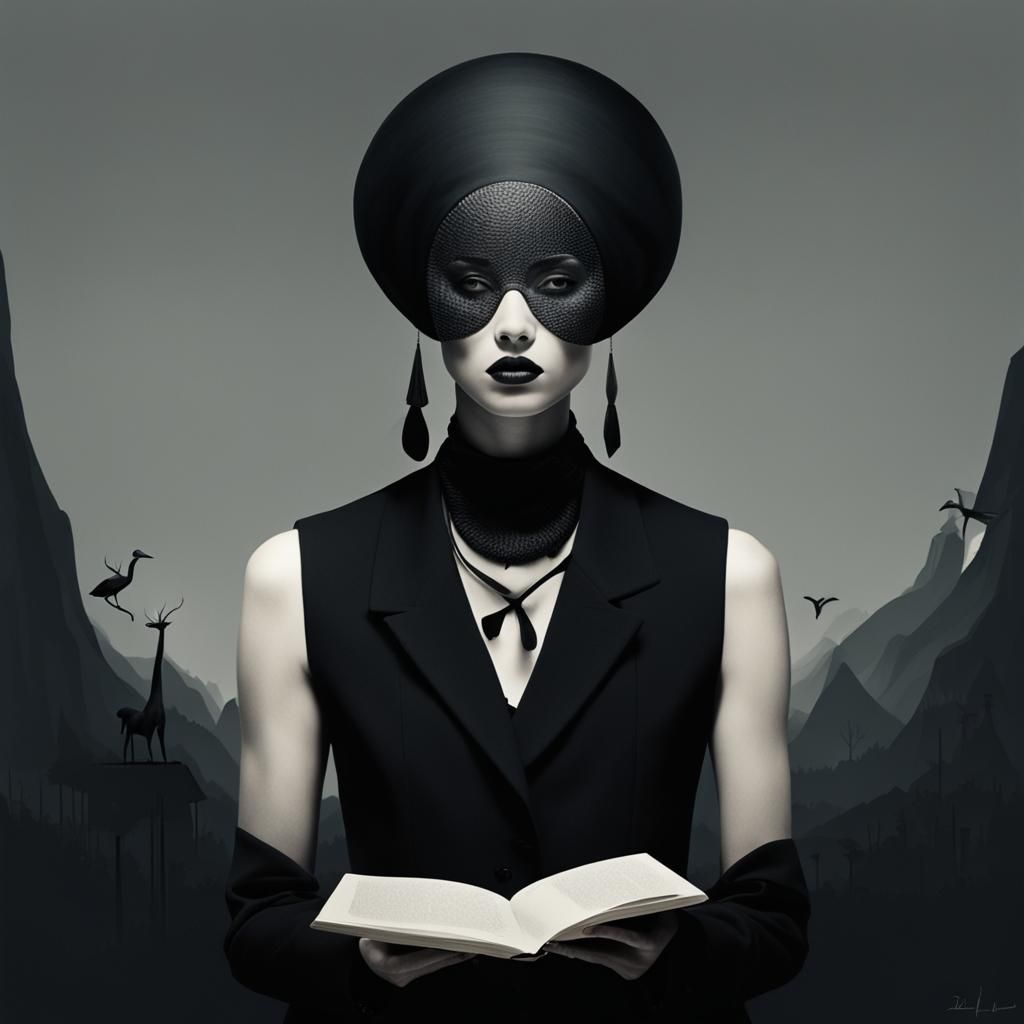 Introspective Reader in Ruben Ireland Style