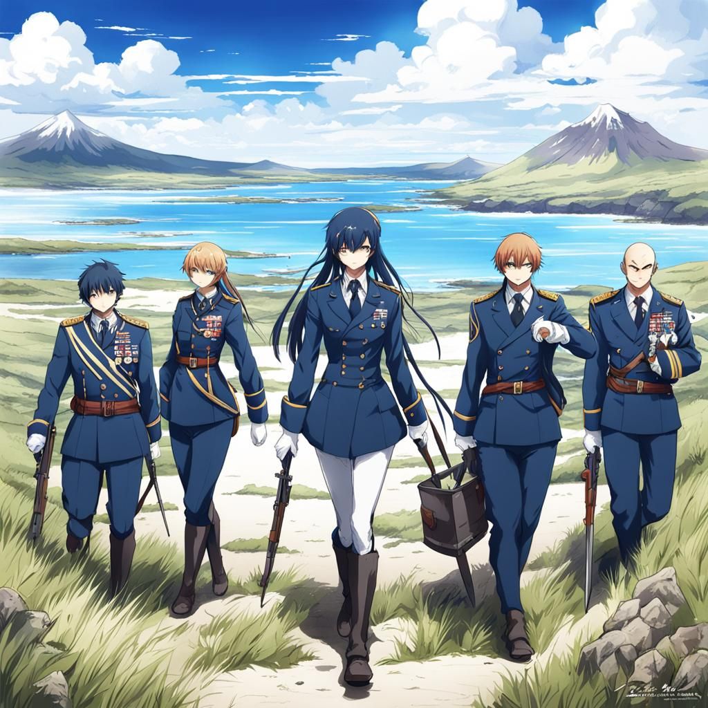 Falkland Islands Personified in Anime Style