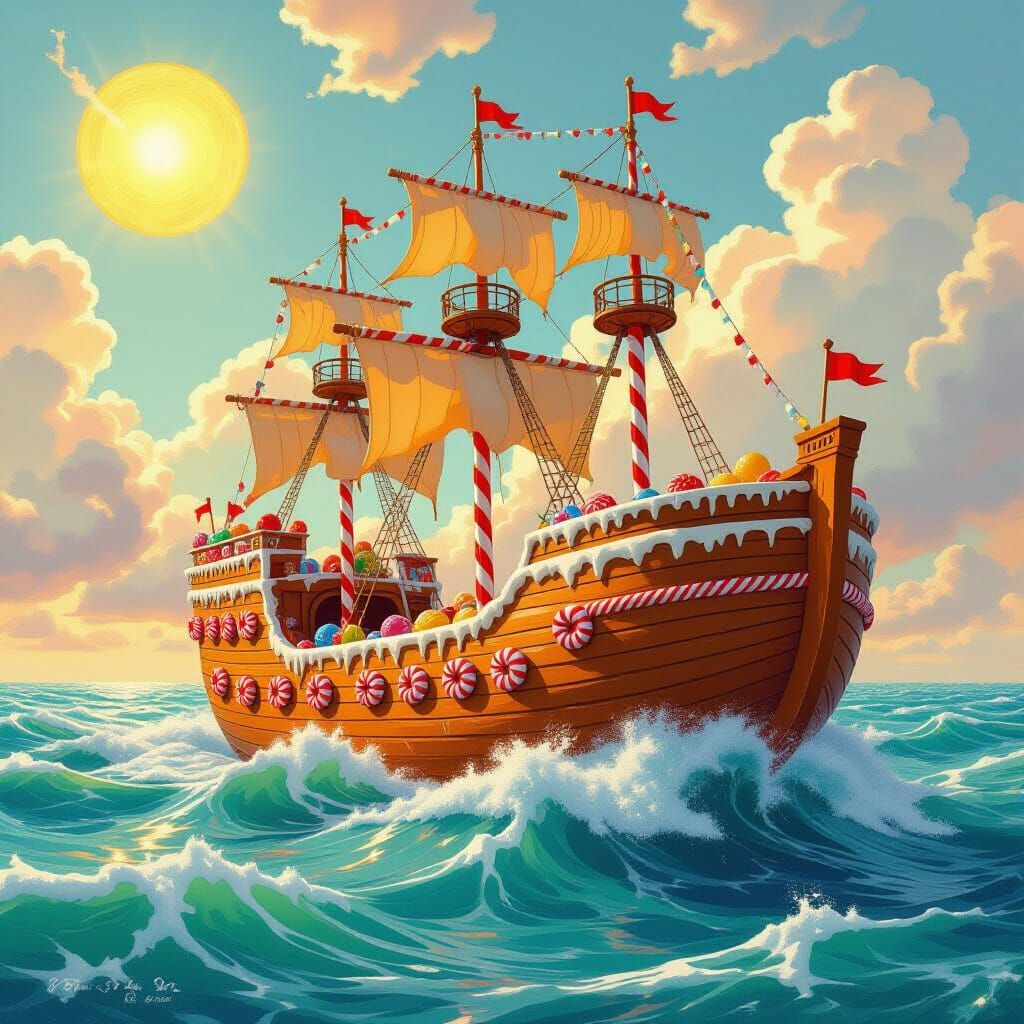 Gingerbread Ark on Caramel Sea, Candy Clouds