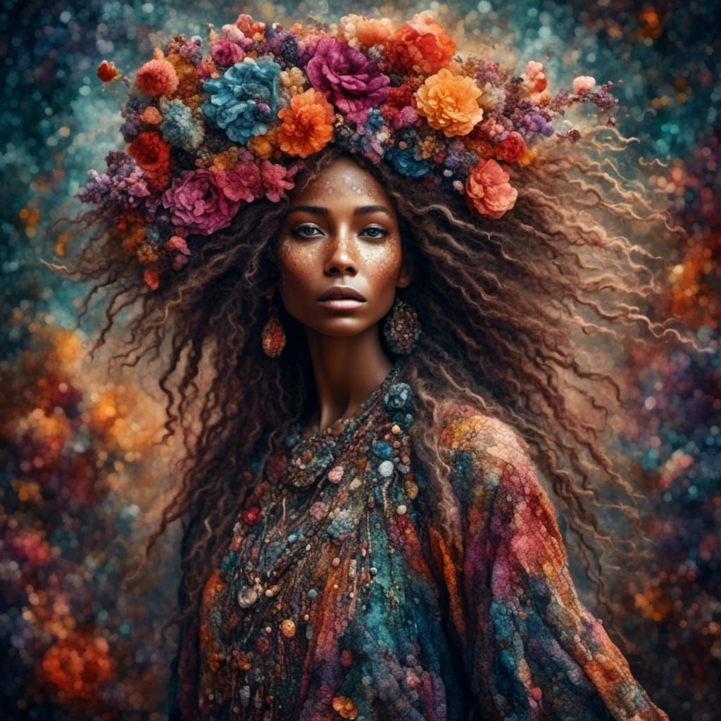 Dreamy Portrait in a Surreal Fantasy Landscape