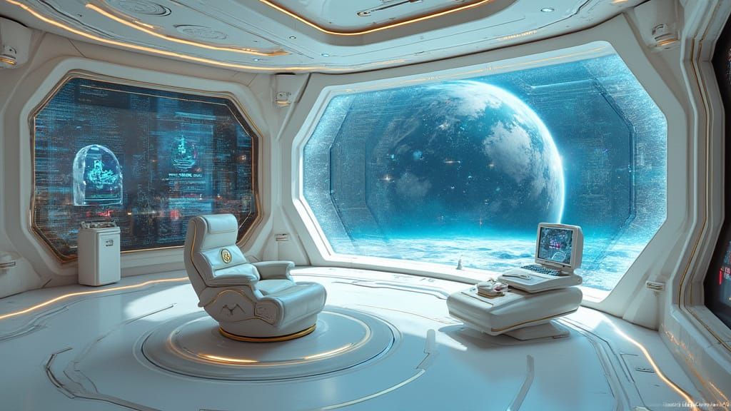 Futuristic Observation Room on Royal Flagship