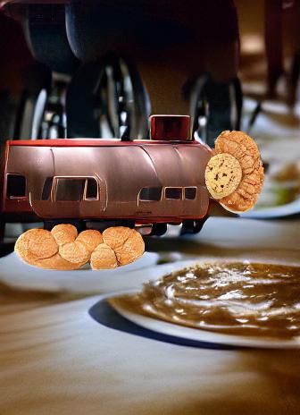 Surreal Gravy Train with Biscuit Wheels